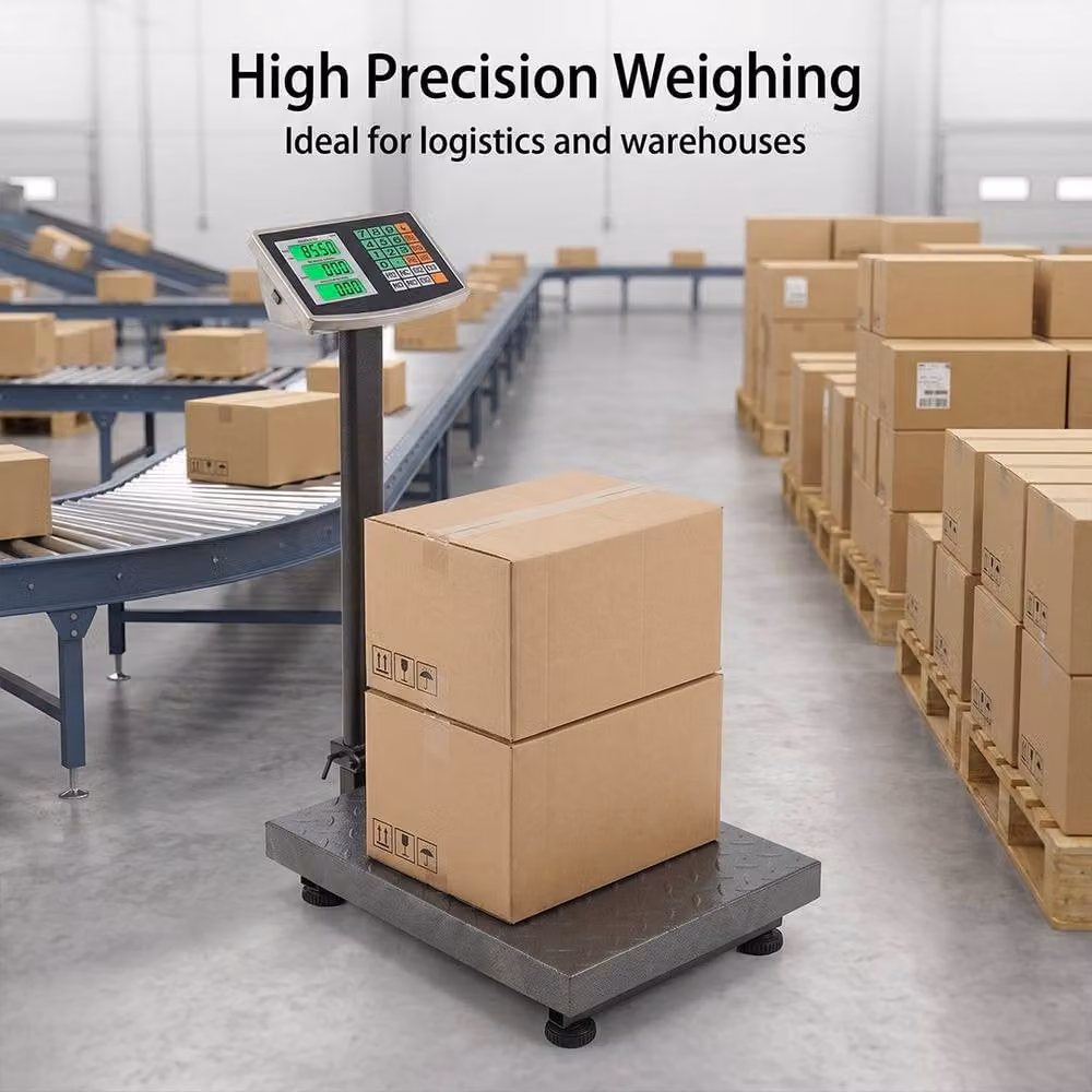 Ventryn Heavy Duty Digital Shipping Parcel Scale with Metal Platform, Black, W/D/H: 73.0 x 40.0 x 10.0 cm – 3