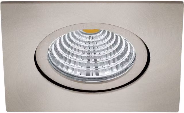 Loops Square LED Recessed Wall and Ceiling Downlight in Silver Aluminium, 6W – 2