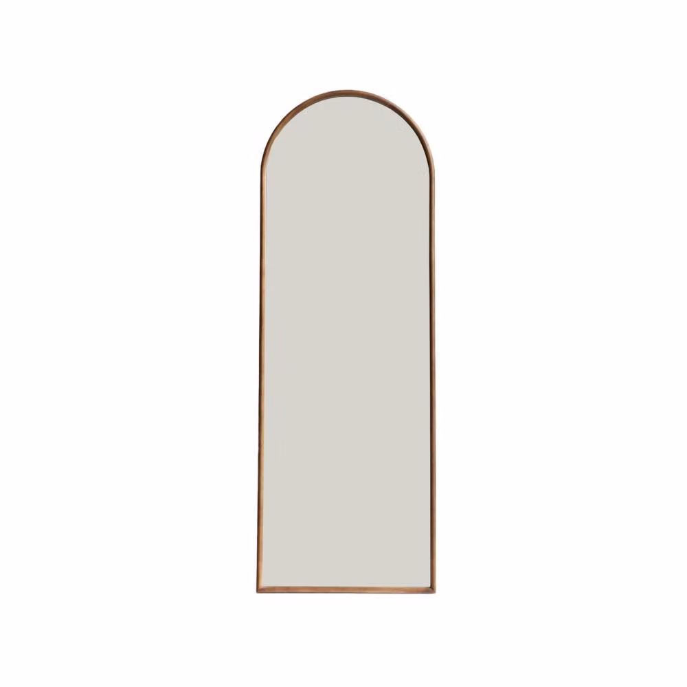 Sweekeek Arched Freestanding Floor Mirror with Steel Base and Rubberwood in Dark Brown, H 170 cm x W 60 cm – 2