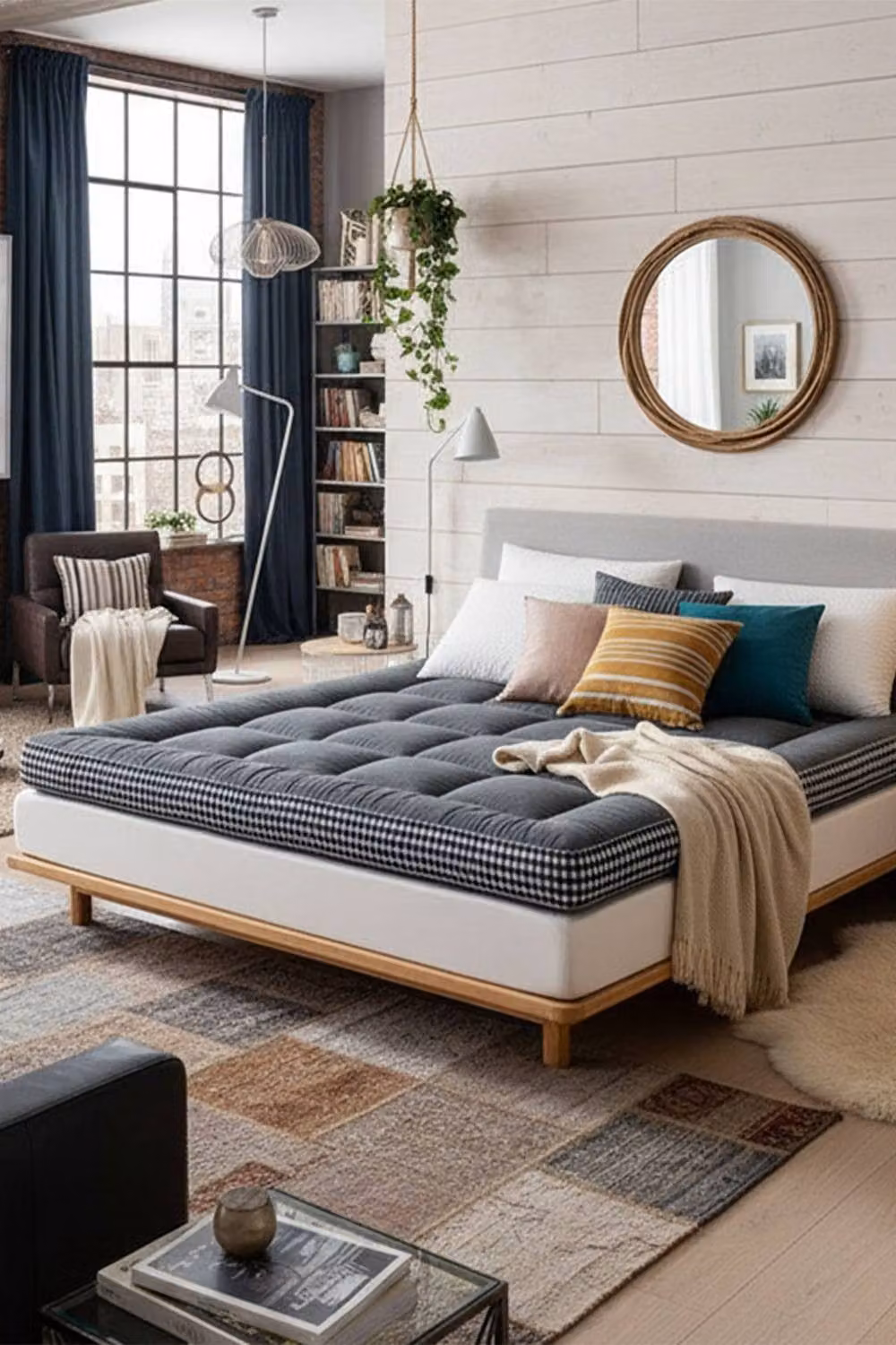 Living and Home Grey Quilted Mattress Topper, 10cm Depth, Super King Size – 4
