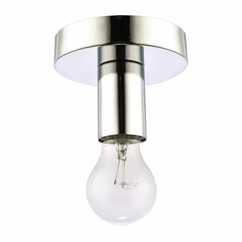 Happy Homewares Chrome Industrial Style Ceiling or Wall Light Fitting, W/D/H: 12 x 8 x 12 cm – 1