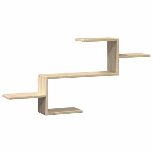 vidaXL Modern Wall Mounted Shelf in Sonoma Oak, W: 104 cm, D: 15 cm, H: 49 cm