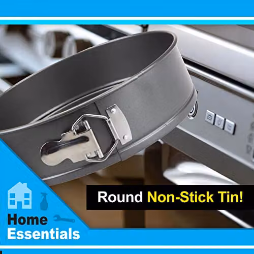 B&Co Non Stick Round Springform Cake Tin, Silver – 3