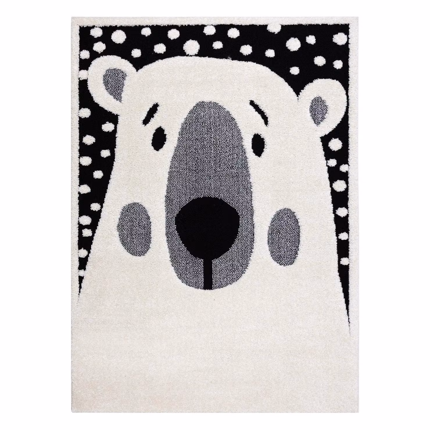 RugsX Modern Children's Rectangular Rug in Yellow and White, W: 120 cm, L: 170 cm