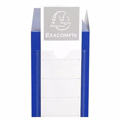 Exacompta Blue Opaque Polypropylene A4 Archive Box with 80mm Spine – 2