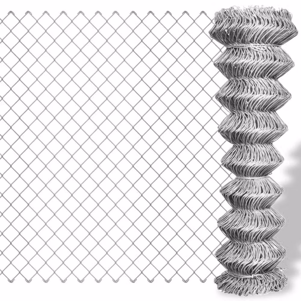Berkfield Home Durable Galvanised Steel Chain Link Fence, Silver, H: 2 m, W: 25 m – 2