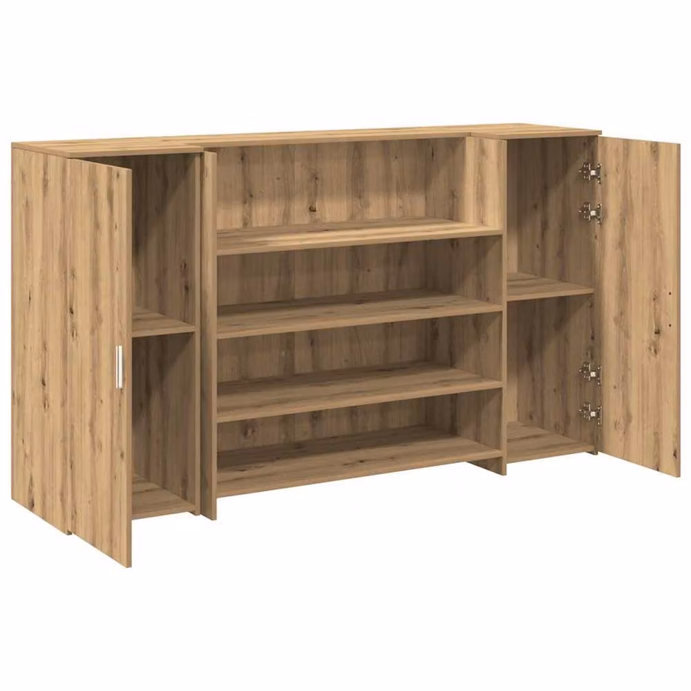 Berkfield Home Artisan Oak Reception Desk in Brown, W/D/H: 180 x 50 x 103.5 cm – 3