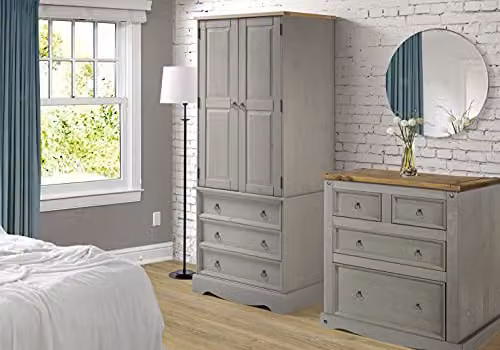 Core Products Corona 2+2 Chest of Drawers in Grey and Waxed Pine – 2