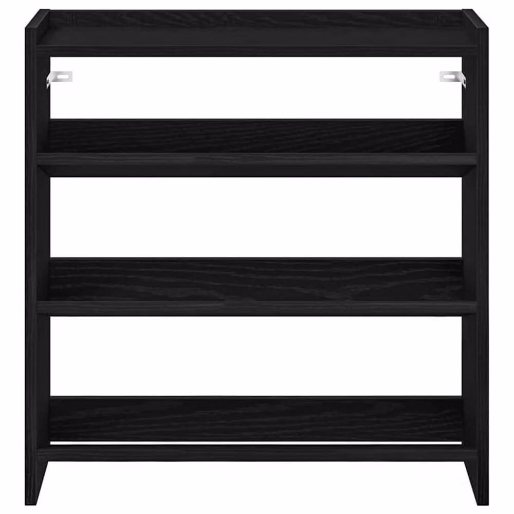 Berkfield Home Black MDF Shoe Rack, W: 60 cm, D: 25 cm, H: 62 cm – 3