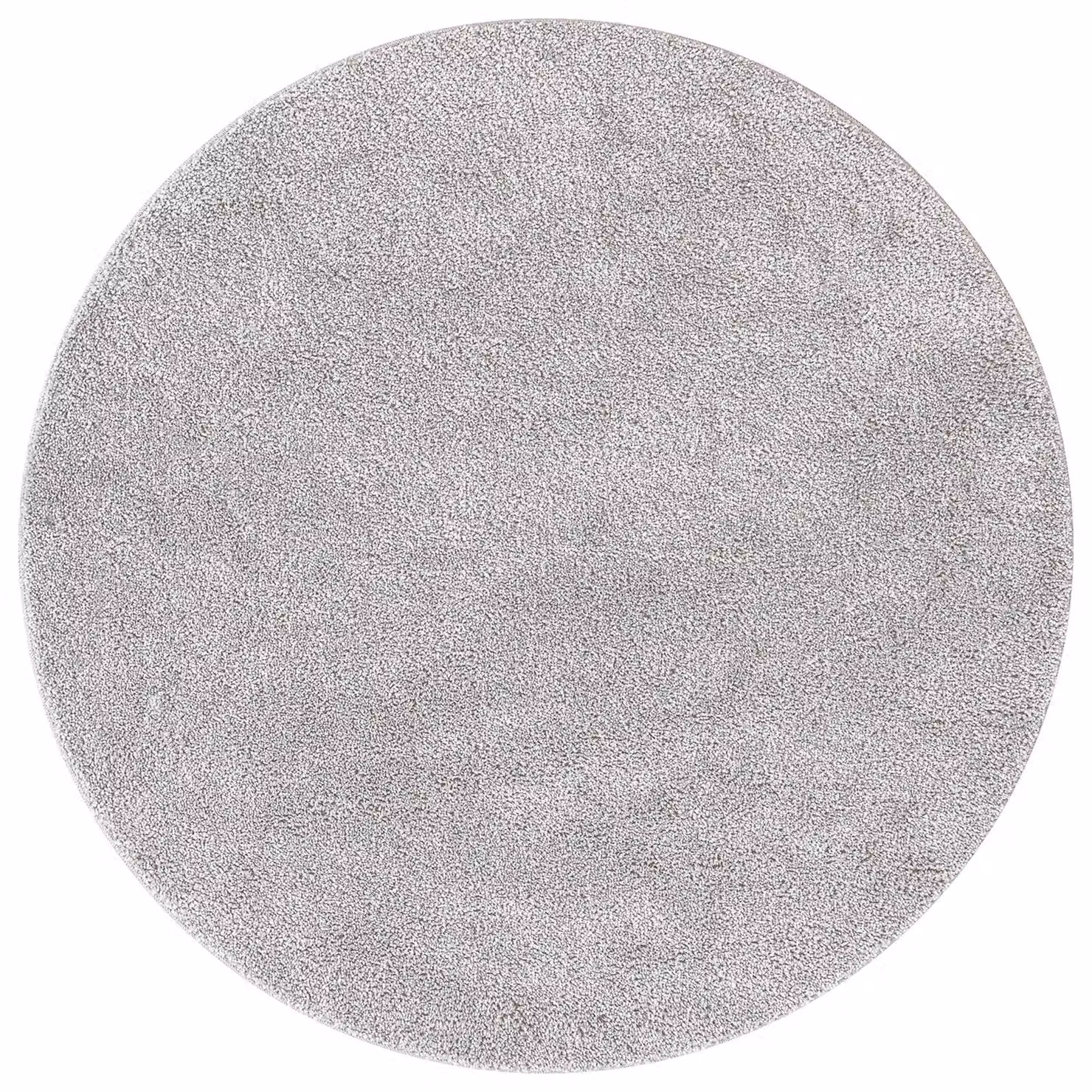 Berkfield Home Grey Round Shaggy Polyester Rug with Non-Slip Latex Backing, Diameter: 90 cm