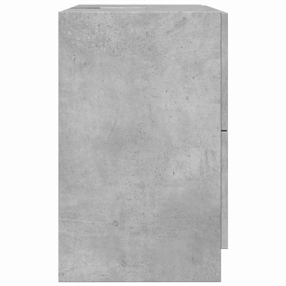 Berkfield Home Wall Mounted Bathroom Sink Cabinet in Concrete Grey, W/D/H: 59 x 37 x 59 cm – 3
