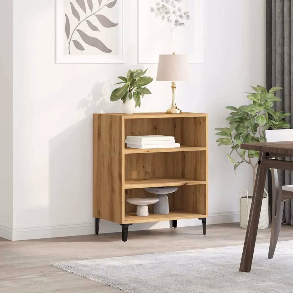 Berkfield Home Artisan Oak Sideboard in Brown, W/D/H: 57 x 35 x 75 cm – 3