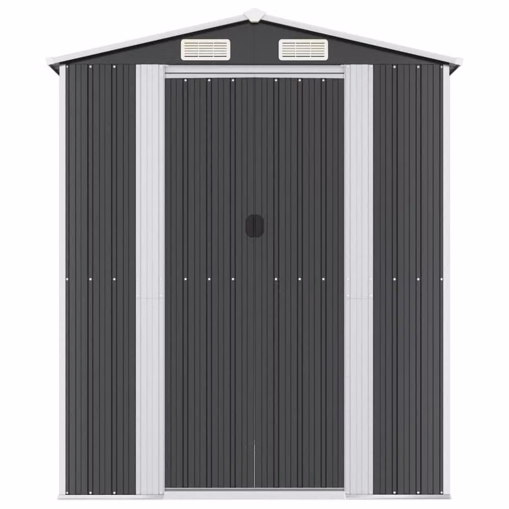 Berkfield Home Anthracite Garden Shed in Galvanised Steel, W/D/H: 772 x 192 x 223 cm – 3