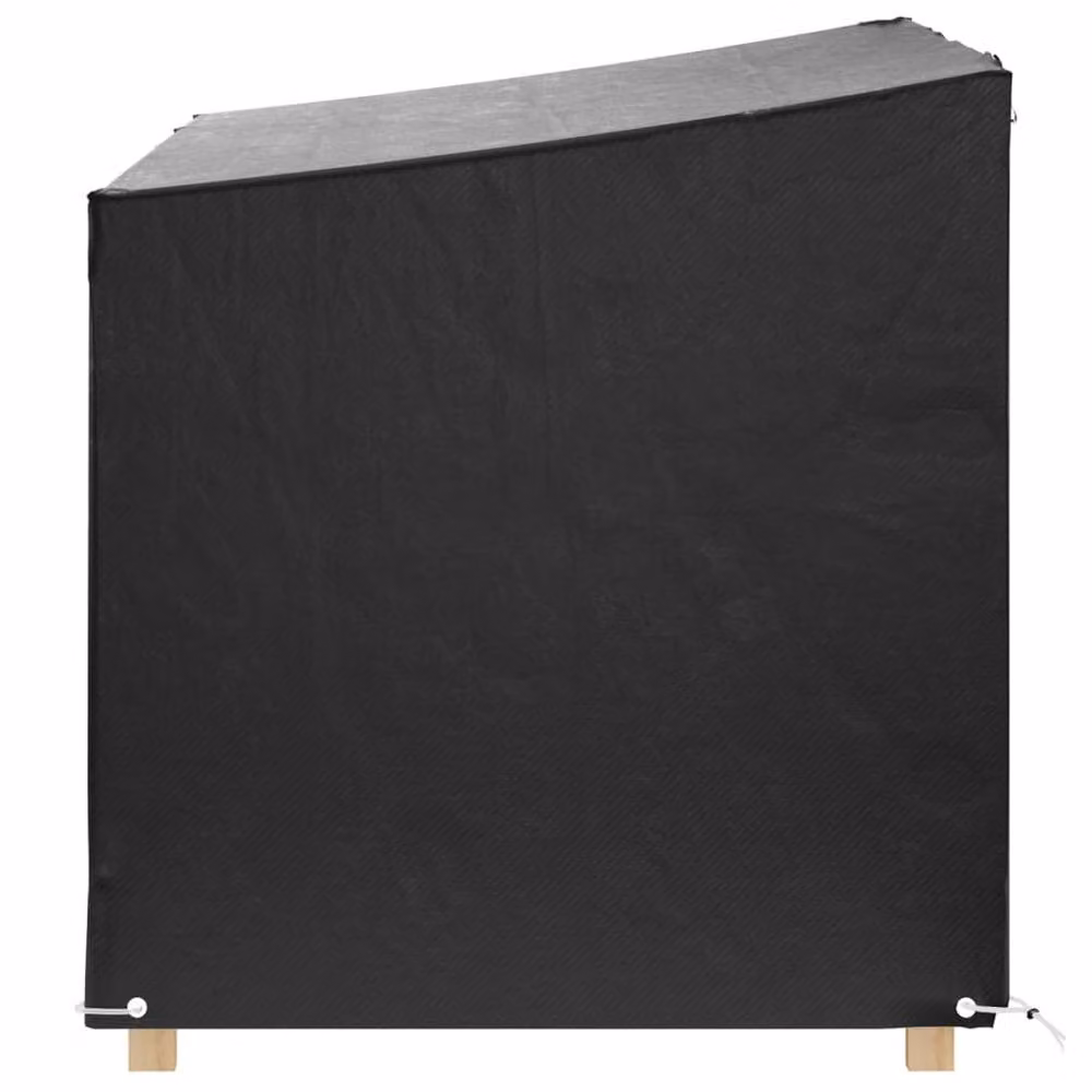 Berkfield Home Swing Bench Covers, 2 Pack, Black, W: 215 cm, D: 150 cm, H: 130/150 cm – 4