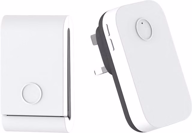 ENER-J Wireless Kinetic Doorbell and Chime with UK Plug, White
