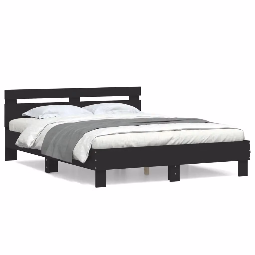 Berkfield Home Black Bed Frame W/D/H: 150 x 200 cm – 2