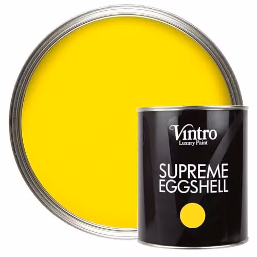Vintro Osborne Yellow Eggshell Paint, 1 Litre, for Interior and Exterior Walls, Wood and Trim – 1