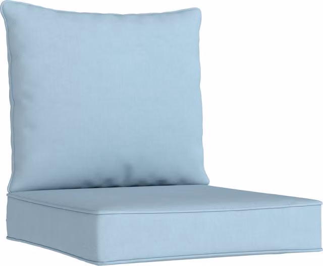 Outsunny Outdoor Back and Seat Cushion Set in Grey and Blue