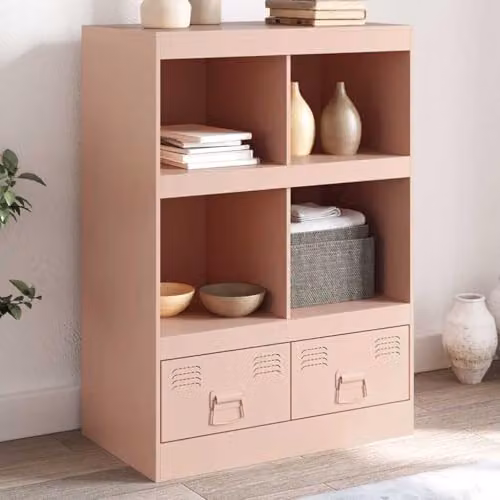 vidaXL Modern Pink Steel Highboard W/D/H: 67 x 39 x 95 cm – 2