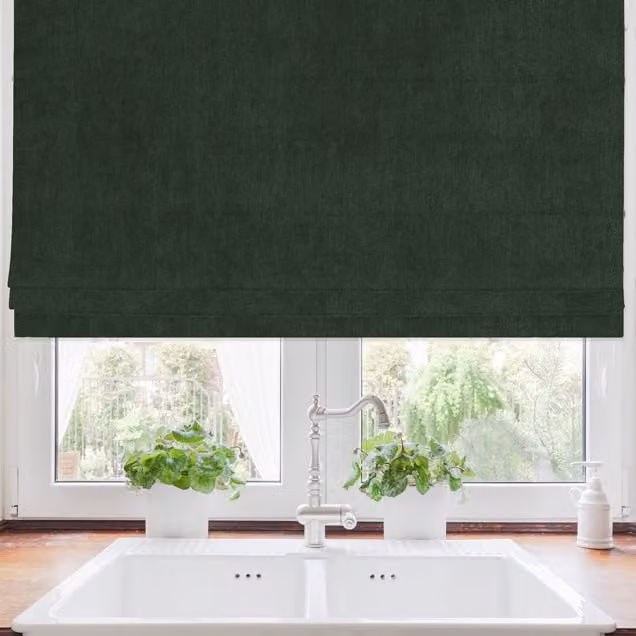 Terrys Amalfi Made to Measure Blackout Roman Blind in Green