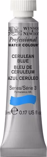 Winsor and Newton Professional Watercolour Paint, Cerulean Blue, 5ml