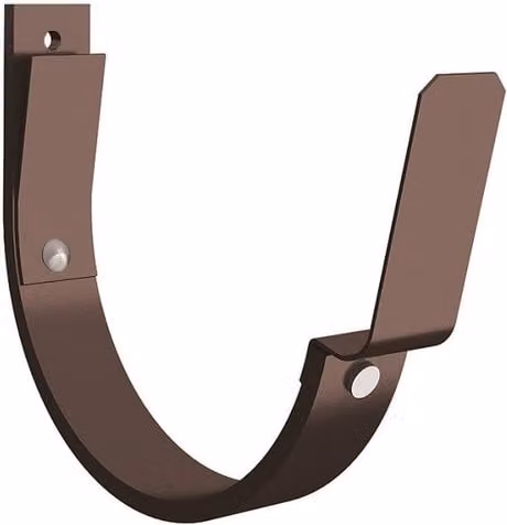 Lindab Steel Flex-Fit Fascia Bracket for 70mm Half Round Gutters, Brown, 150mm