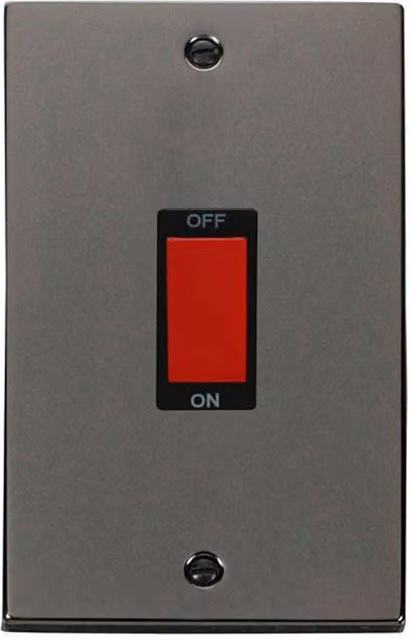 SE Home Black 2 Gang 45A Switch