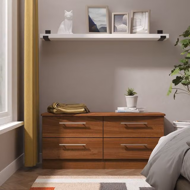 Sherwood Ready Assembled 4 Drawer Bed Box in Noche Walnut