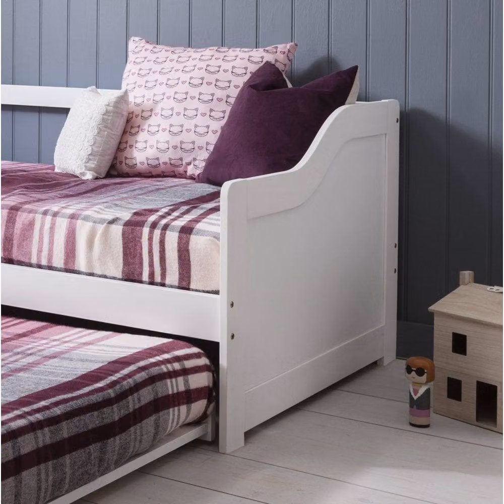 Nöa and Nani Hove Day Bed with Pullout Trundle in White, Single Size, W/D/H: 90 x 200 cm – 2