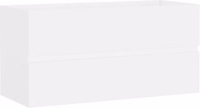 Berkfield Home White Modern Bathroom Sink Cabinet with Built-in Basin, W/D/H: 90 x 38.5 x 45 cm