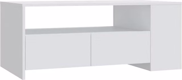 Berkfield Home Modern White Coffee Table, W/D/H: 102 x 55 x 42 cm