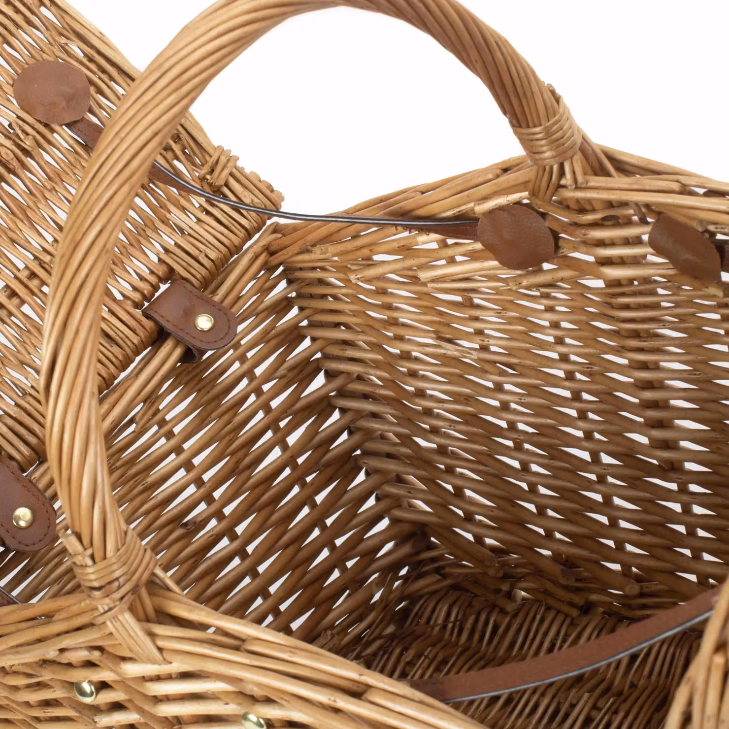 Red Hamper Wicker Slope-Sided Light Steamed Basket in Brown with Lid W: 40.0 cm, D: 22.0 cm, H: 29.0 cm – 3