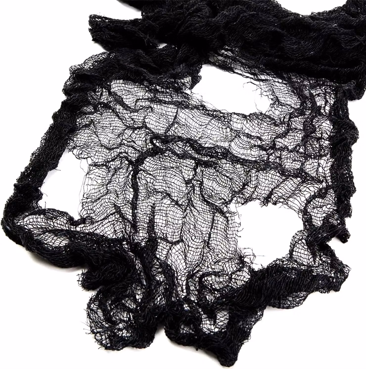 Shatchi 5-Pack Halloween Creepy Cloth Black and Multicolour Spooky Gauze Decoration – 12