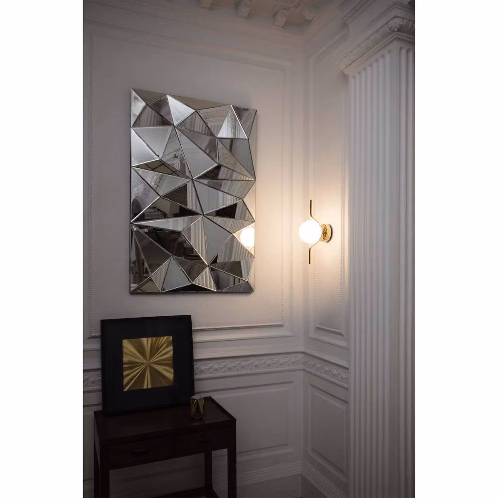 Netlighting Le Vita LED Wall Lamp in Gold with Crystal Glass Diffuser, 6W 2700K Warm White, H: 40 cm, W: 19 cm, D: 14 cm – 3
