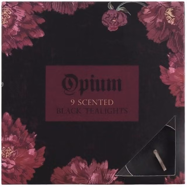 KDMD Opium Scented Black Tealights, 9 Pack – 1