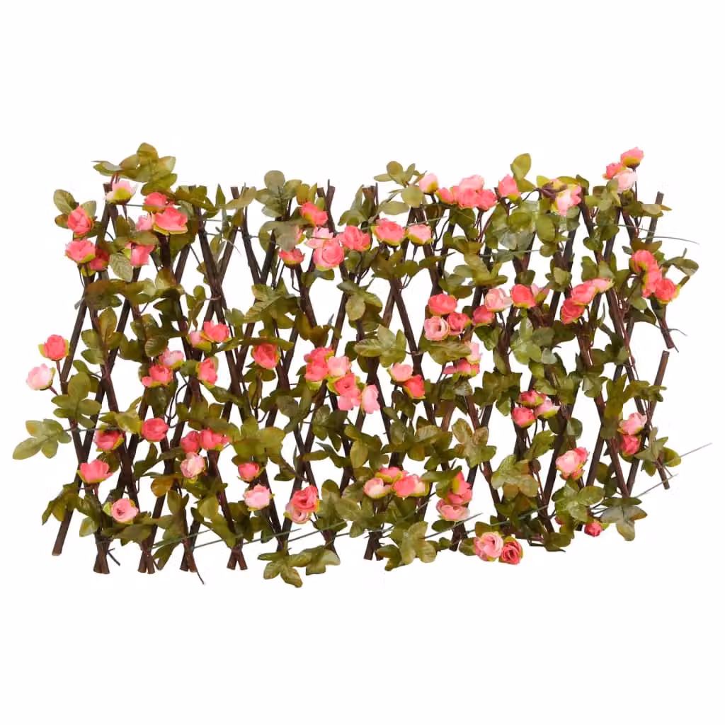 Berkfield Home Artificial Ivy Trellis Expandable, 5 Pieces, Dark Pink, W: 180 cm, H: 20 cm – 2