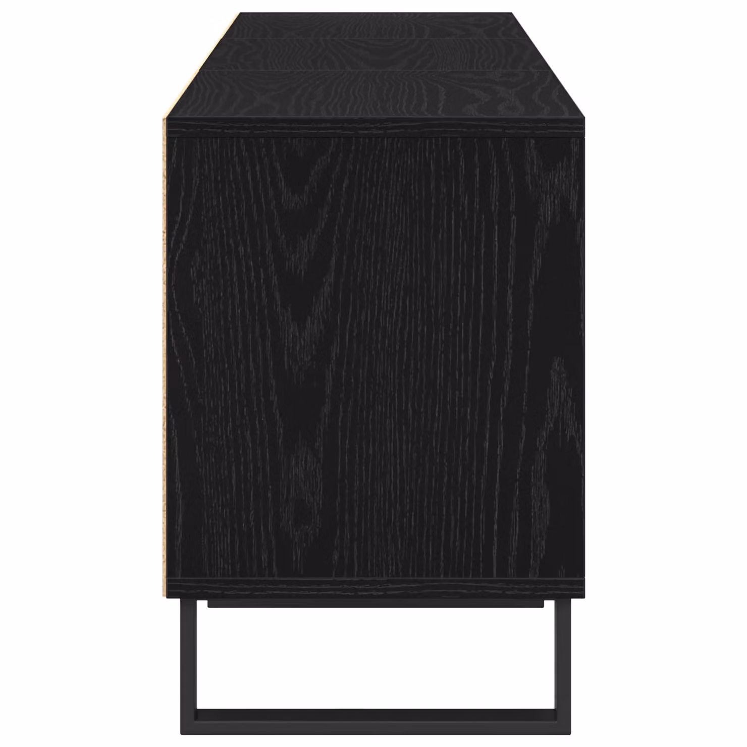 Berkfield Home Modern TV Cabinet in Black Oak, W: 150 cm, D: 44.5 cm, H: 30 cm – 3