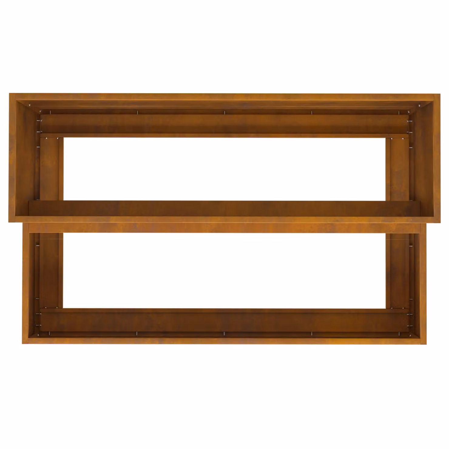 Berkfield Home 2-Tier Steel Garden Planter in Brown, W: 100 cm, D: 60 cm, H: 45 cm – 4