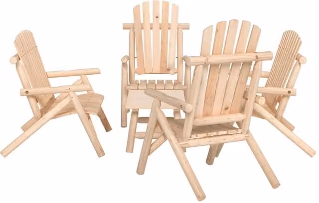 Berkfield Home 5 Piece Garden Lounge Set in Brown Solid Spruce Wood