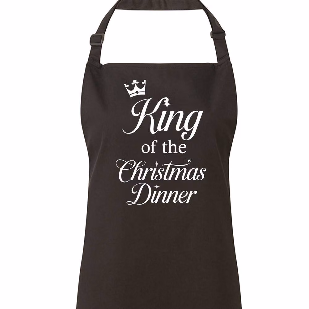 60 Second Makeover King Of The Christmas Dinner Apron in Black – 2