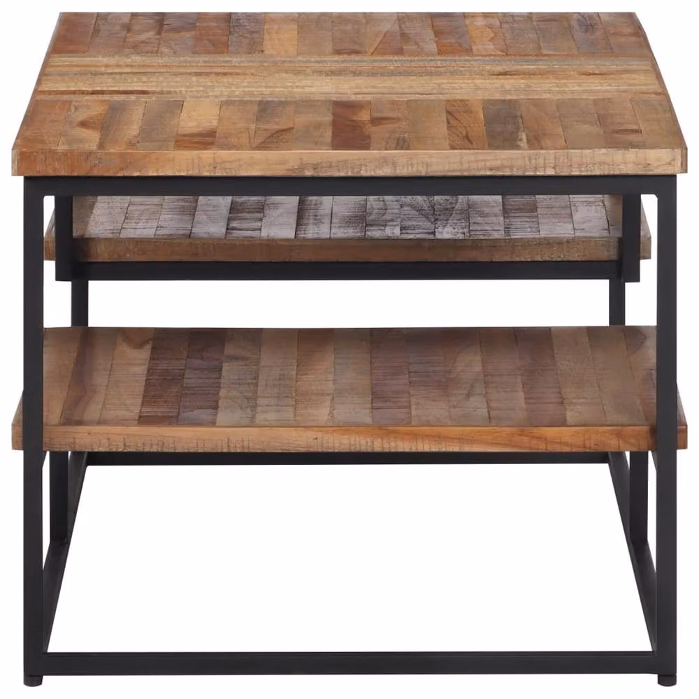 Berkfield Home Brown Reclaimed Teak Coffee Table, W/D/H: 90 x 50 x 39 cm – 3