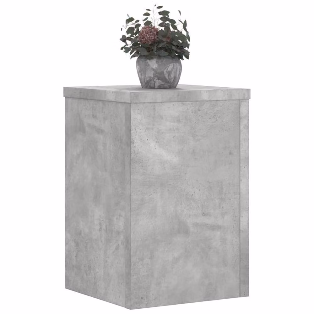Berkfield Home Set of 2 Square Concrete Grey Plant Stands, W/D/H: 20 x 20 x 30 cm – 2