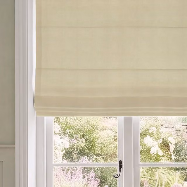 HOUSE Llewelyn-Bowen Tetbury Made To Measure Blackout Roman Blind in Cream/Beige