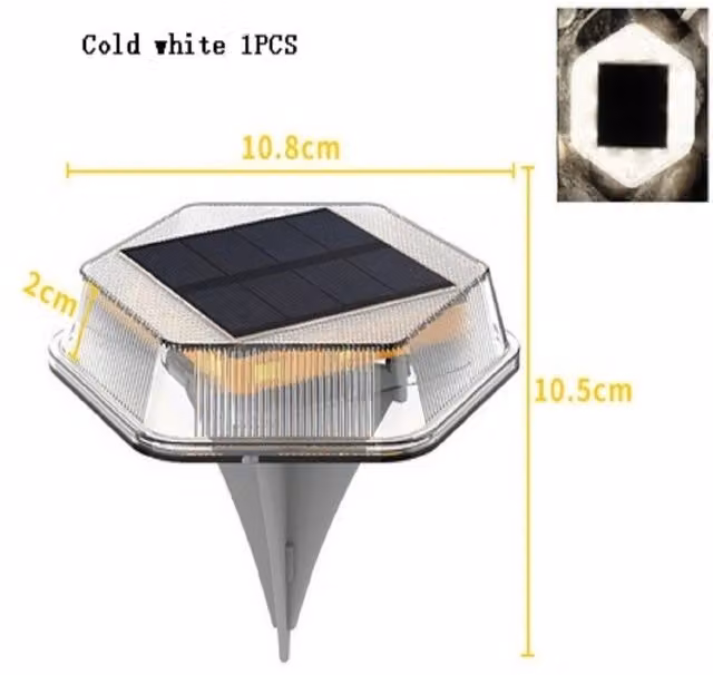 Leaper Solar Outdoor Patio Stair Step Lights in White with Dusk Sensor and IP65 Waterproof Rating – 1