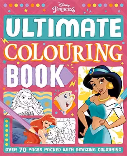 Disney Princess: The Ultimate Colouring Book, Multicolour Paper Book, H 26.5 cm x W 21.6 cm x D 0.5 cm