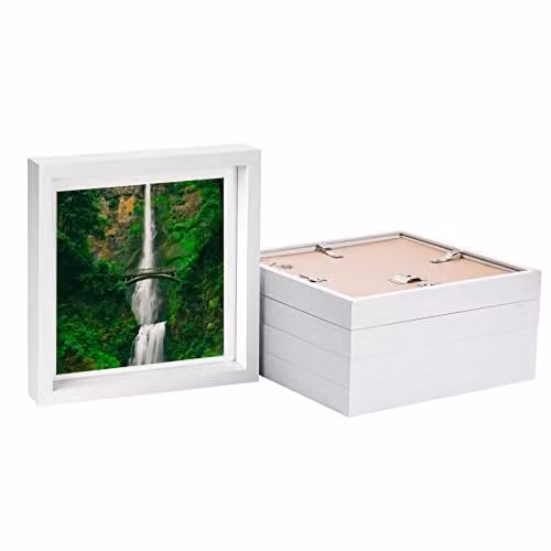 Nicola Spring White Square 3D Box Photo Frame Pack of 5