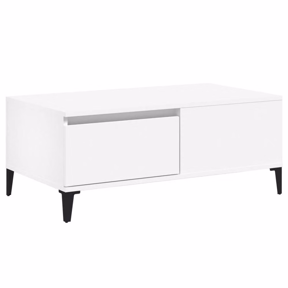 Berkfield Home Sturdy White Coffee Table, W/D/H: 90 x 50 x 36.5 cm – 2