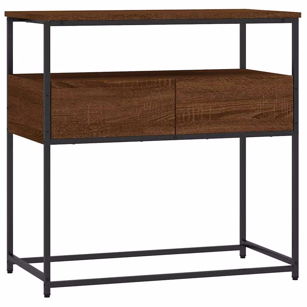 Berkfield Home Decorative Console Table in Brown Oak, W/D/H: 75 x 40 x 75 cm – 3