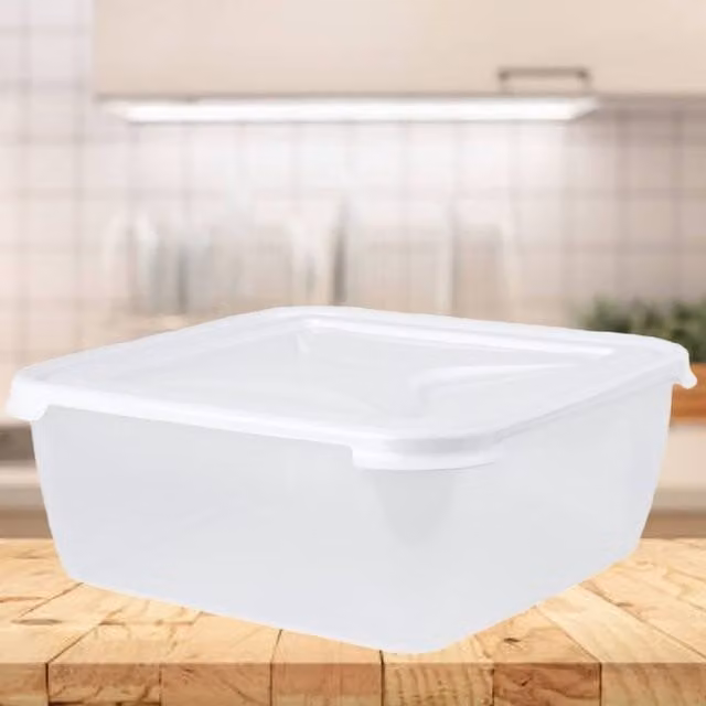 Wham Large Food Storage Container 10 l, Clear and White, W: 32.5 cm, D: 13 cm