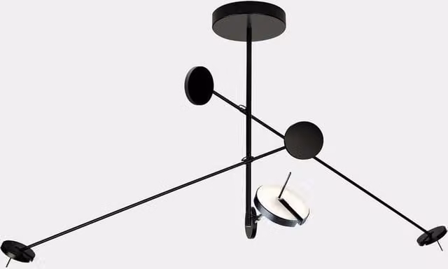 Netlighting Invisible Semi Ceiling Light in Black, 28.5W LED, Dimmable CCT 2700K